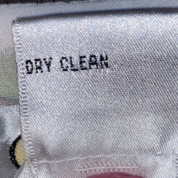 Talbots Petites 100% Silk Women 10 Vintage Abstract Ruffle Pink Slip MIDI Skirt - Picture 11 of 15